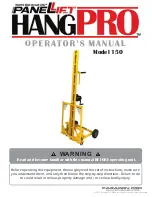 Paragon Pro Panellift Hangpro 150 Operator'S Manual preview