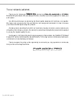 Preview for 2 page of Paragon Pro Telpro Drillrite 210 Operator'S Manual