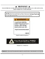 Preview for 4 page of Paragon Pro TheTroll 1450 Operator'S Manual