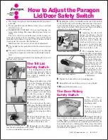 Предварительный просмотр 1 страницы Paragon Lid/Door Safety Switch Adjustment