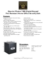 Preview for 1 page of Paragon Quarter Master 7800 Quick Start Manual