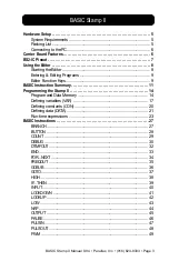 Preview for 3 page of Parallax BASIC Stamp II Manual