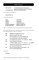 Preview for 24 page of Parallax BASIC Stamp II Manual