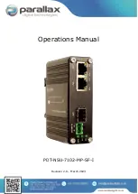 Предварительный просмотр 1 страницы Parallax PDT-NSU-7102-MP-SF-I Operation Manual