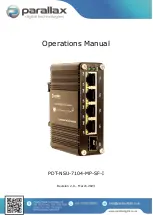 Parallax PDT-NSU-7104-MP-SF-I Operation Manual preview