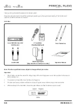 Предварительный просмотр 2 страницы Parallel Audio Perfomer-100 Series Operation Manual