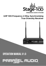 Предварительный просмотр 1 страницы Parallel Audio Stage-100 Series Operation Manual