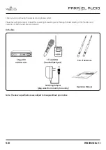 Предварительный просмотр 2 страницы Parallel Audio Stage-100 Series Operation Manual