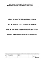 Preview for 1 page of Parallel UPS 60 Series Operating Manual