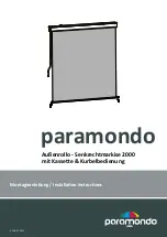 paramondo Senkrechtmarkise 2000 Installation Instructions Manual preview