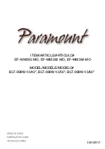 Preview for 55 page of Paramount Fitness EF-WM362 MO Installation And Operation Instruction Manual