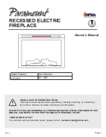 Предварительный просмотр 1 страницы Paramount Fitness LIF30FV Owner'S Manual