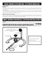 Preview for 3 page of Paramount Fitness MDX DEBRIS REMOVAL SYSTEM Manual