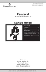 Предварительный просмотр 1 страницы Paramount Fitness Paralevel Startup Manual