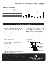 Preview for 1 page of Paramount Fitness PARASCOPE MINI-BUBBLER Installation Manual