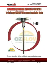 Preview for 1 page of Parasol OZGLOW F40 Instructions Manual