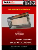 Parasol SunPhase 16E LP Installation And Operating Instructions Manual preview