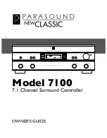 Parasound 7100 Owner'S Manual preview