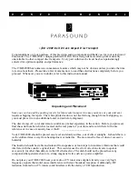 Parasound C/BD-2000 Owner'S Manual preview