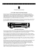 Parasound C/DC-1500 Owner'S Manual preview