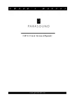 Parasound CSE 6.1 Owner'S Manual предпросмотр