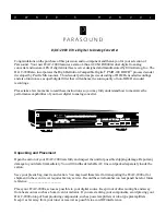 Parasound D/AC-2000 Owner'S Manual preview