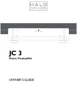 Parasound Halo JC 3+ Owner'S Manual предпросмотр