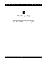 Parasound HCA-1201A Owner'S Manual предпросмотр