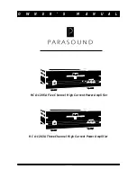 Parasound HCA-1203A Owner'S Manual предпросмотр