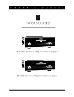 Предварительный просмотр 1 страницы Parasound HCA-1205A Owner'S Manual