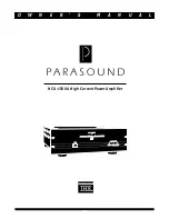 Предварительный просмотр 1 страницы Parasound HCA-1500A Owner'S Manual