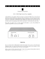 Parasound HCA-800 II Owner'S Manual preview