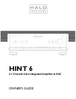 Parasound HINT 6 Owner'S Manual предпросмотр