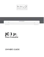 Предварительный просмотр 1 страницы Parasound JC 3 Jr. Owner'S Manual