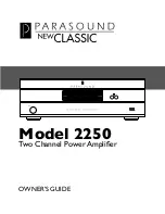 Parasound NewClassic Model 2250 Owner'S Manual preview
