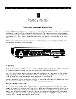 Parasound T/DQ-1600 Owner'S Manual preview