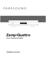 Parasound Zamp Quattro Owner'S Manual предпросмотр