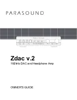 Parasound Zdac v.2 Owner'S Manual предпросмотр