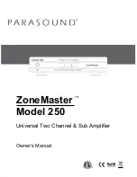 Parasound ZoneMaster 250 Owner'S Manual preview