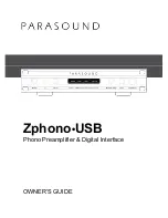 Предварительный просмотр 1 страницы Parasound Zphono-USB Owner'S Manual