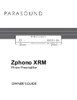 Parasound Zphono XRM Owner'S Manual предпросмотр