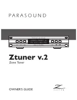 Preview for 1 page of Parasound Ztuner v.2 Owner'S Manual