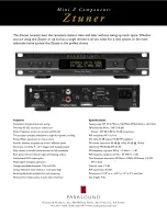 Предварительный просмотр 1 страницы Parasound Ztuner Features And Specifications