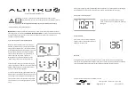 Предварительный просмотр 1 страницы Parasport Altitron User Manual