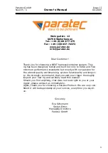 Paratec Next Owner'S Manual preview