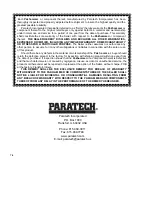 Предварительный просмотр 38 страницы paratech 550500G2 Operation And Maintenance Manual