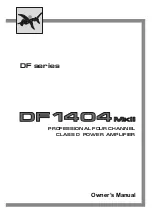 Park Audio II DF series Owner'S Manual предпросмотр