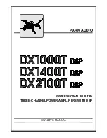 PARK AUDIO DX1000T DSP Owner'S Manual preview