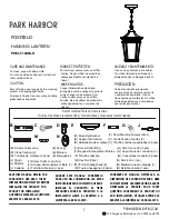 Park Harbor FOXFIELD PHEL5104BLK Quick Start Manual предпросмотр