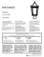 Preview for 1 page of Park Harbor FOXFIELD Quick Start Manual